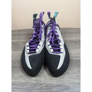 Five Ten Grandstone Climbing Shoes Mens 9.5 Grey Purple Stealth C4 Rubber BC0827